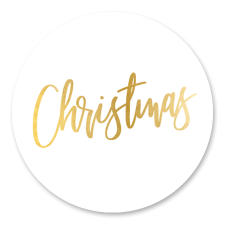 Christmas gouden letters - wit